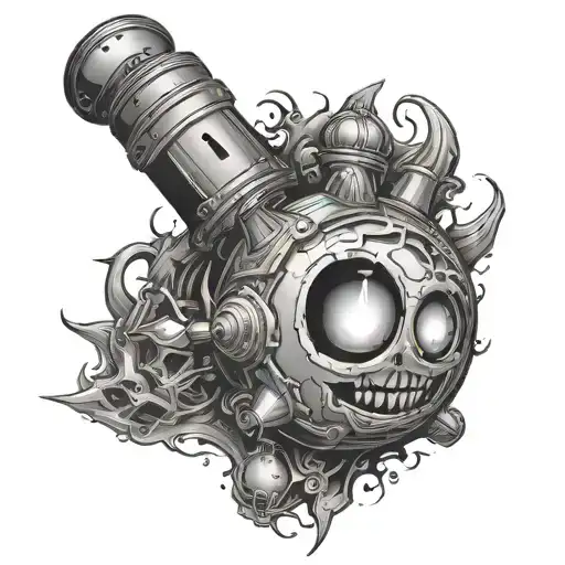 jinx bomb arcane tattoo design idea