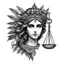 Libra Goddess tattoo design idea