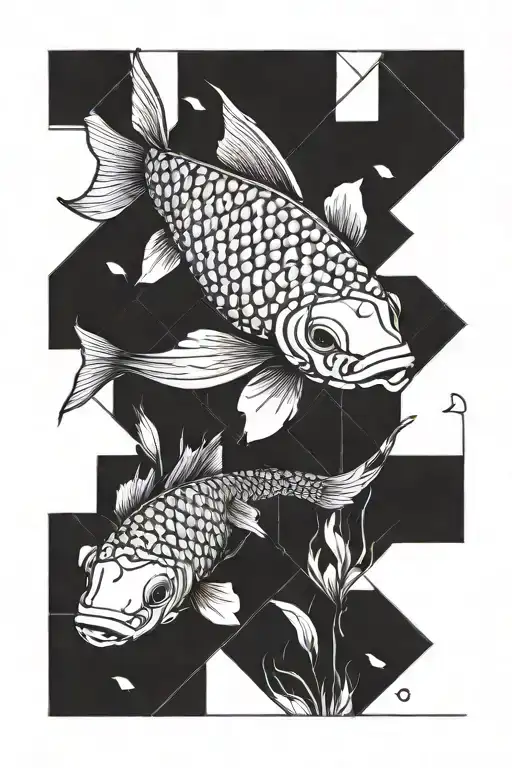 koi fish tattoo design idea