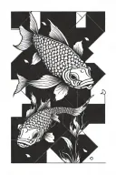koi fish tattoo design idea