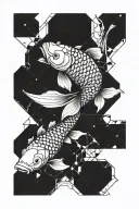 koi fish tattoo design idea
