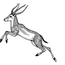leaping springbok leaping tattoo design idea