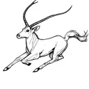 leaping springbok leaping tattoo design idea