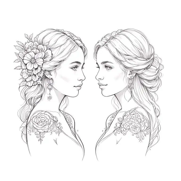 matching sister tattoos tattoo design idea