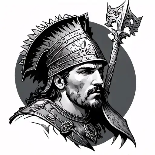 St. Florian Gladiator tattoo design idea