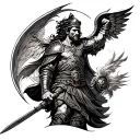 St. Florian Gladiator tattoo design idea