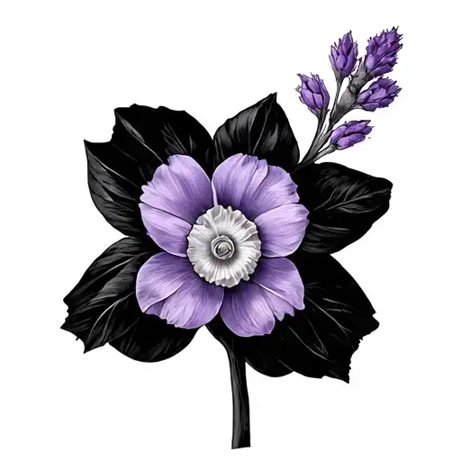 violet, daffodil, heather tattoo design idea