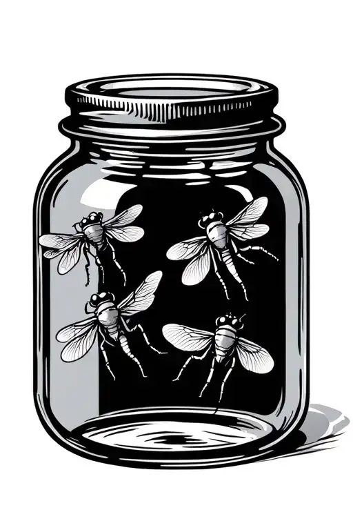 jar of flies  tattoo design idea