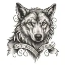 the words "wolf in sheeps clothing" tattoo design idea