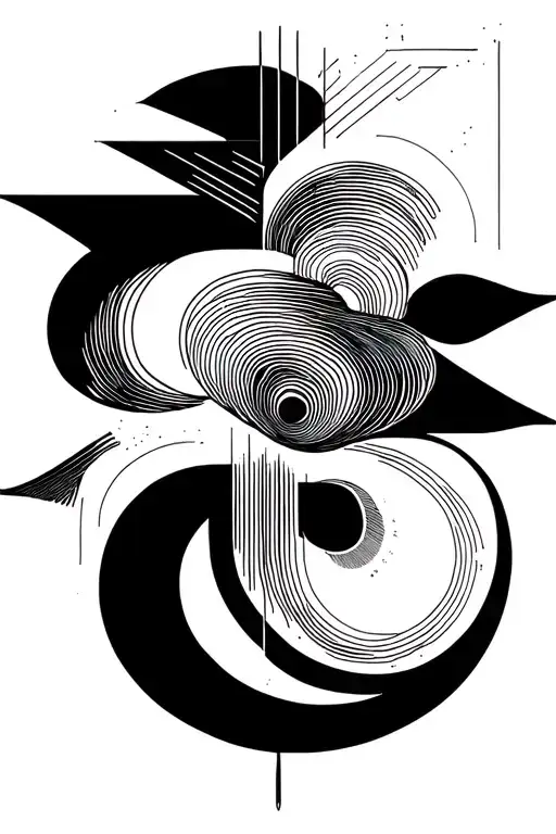 abstraction tattoo design idea
