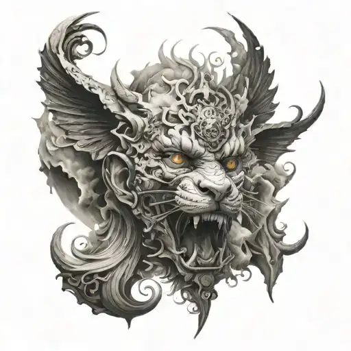 all the gods all the heavens all the hells they dwell in you tattoo design idea