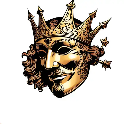 king baldwin iv jurusalem mask tattoo design idea