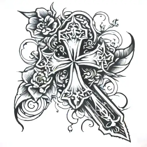 cross memory tattoo tattoo design idea