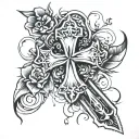 cross memory tattoo tattoo design idea