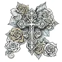 cross memory tattoo tattoo design idea