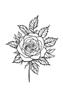 roses and astro-space tattoo design idea