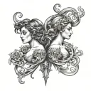 Gemini tattoo design idea