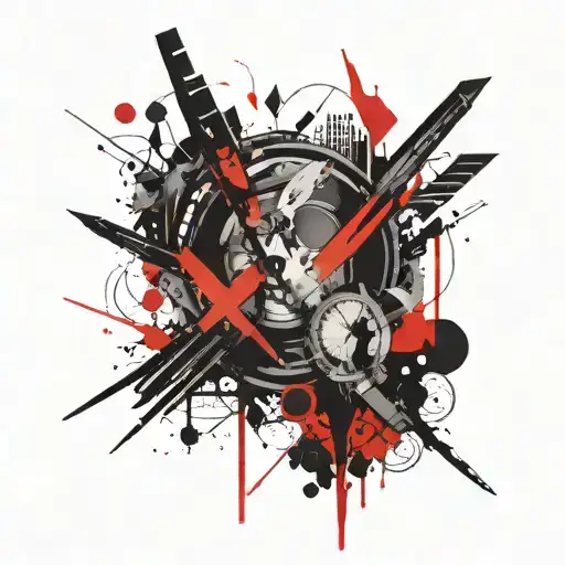 north arrow tattoo design idea