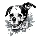 1994,gemini, recently divorced, started my life all over again,clean slate,dogs,skull,sea tattoo design idea