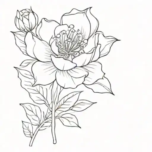 march birth flower tattoo design idea