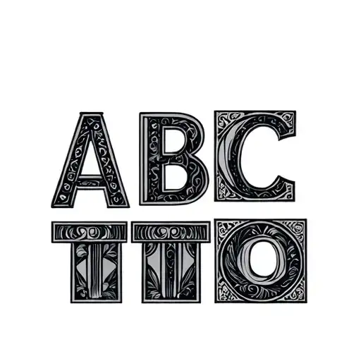 Abc Blocks tattoo design idea