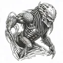 predator tattoo design idea