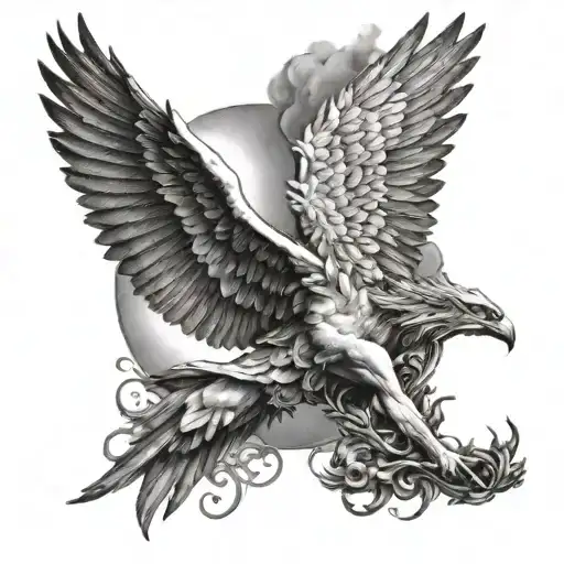 Icarus' love for the sun tattoo design idea