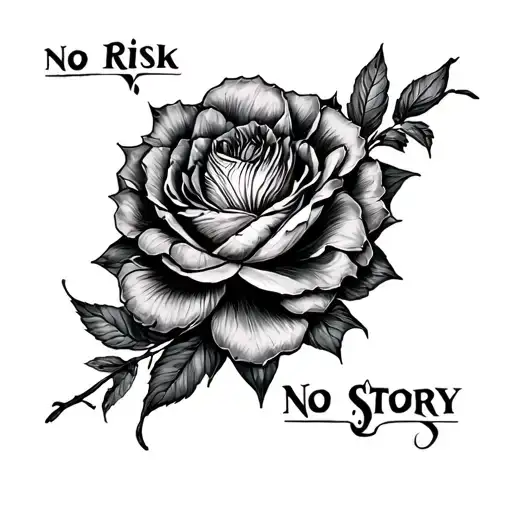 No Risk No Story tattoo design idea