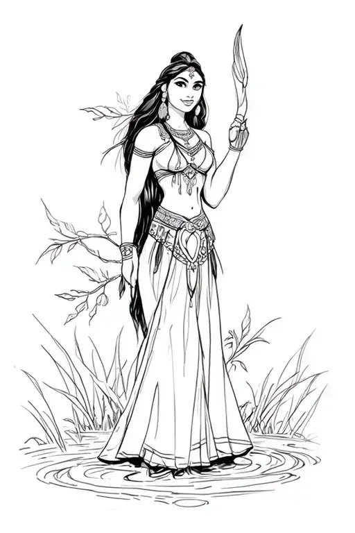 Disney pocahontas tattoo design idea