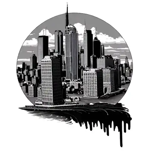 Nyc Skyline tattoo design idea