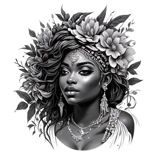 Oshun tattoo design idea