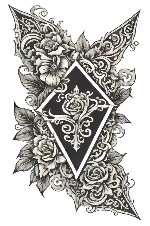 V Shaped tattoo design idea