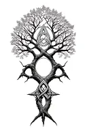 Yggdrasil world tree valknut symbol tattoo design idea