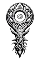 Yggdrasil world tree valknut symbol tattoo design idea