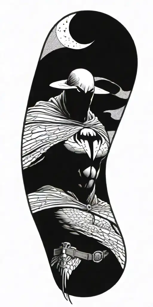 comics moon knight tattoo design idea