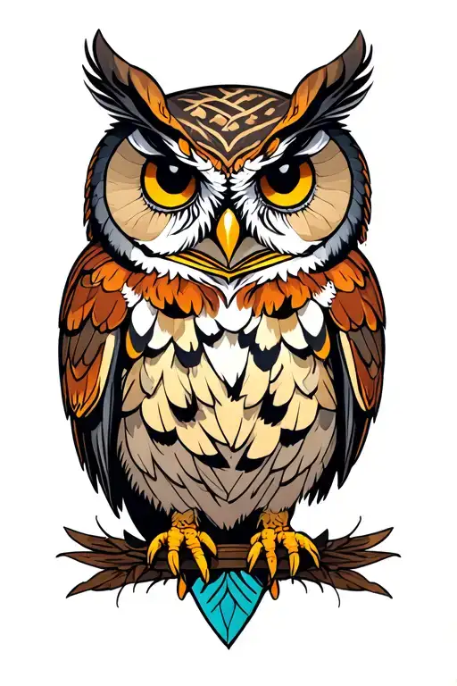 owl tattoo design idea