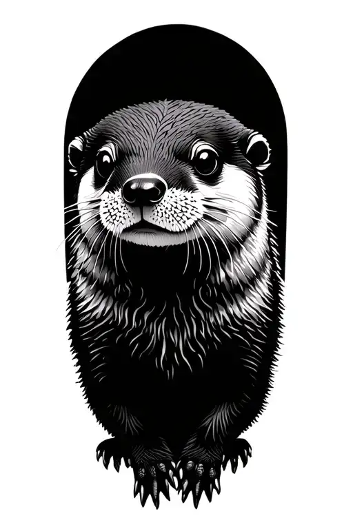 otter tattoo design idea
