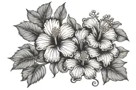 Bible verse Ecclesiastes 3:11 with Hibiscus flower tattoo design idea