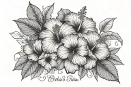 Bible verse Ecclesiastes 3:11 with Hibiscus flower tattoo design idea