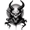 Depression Demon tattoo design idea