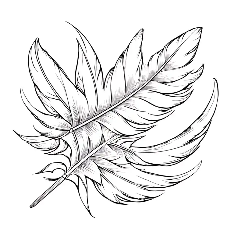 Indian feather tattoo design idea
