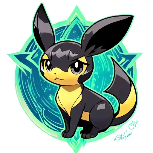 Umbreon Shiny tattoo design idea