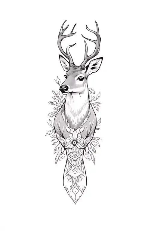 a deer tattoo design idea
