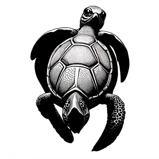 cycling turtle tattoo design idea