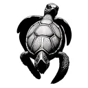 cycling turtle tattoo design idea