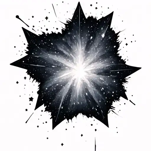stars galaxy tattoo design idea