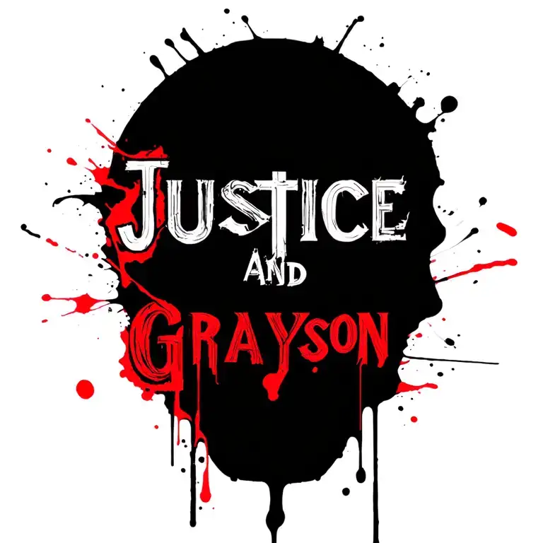 "Justice and Grayson" Two Word Ambigram Generator tattoo design idea