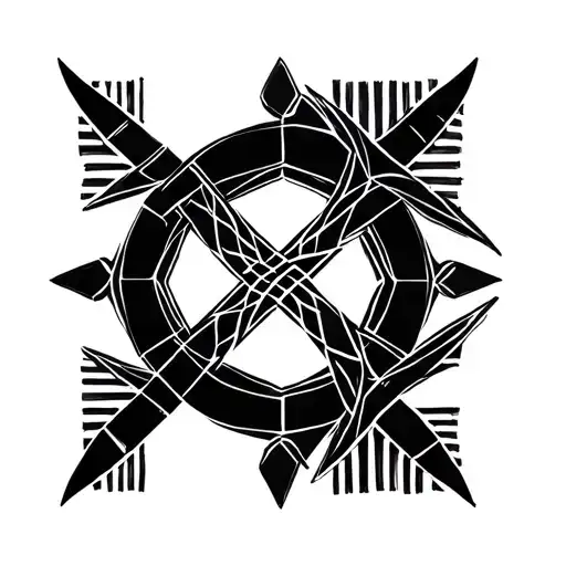 witch knot incorporating stars tattoo design idea