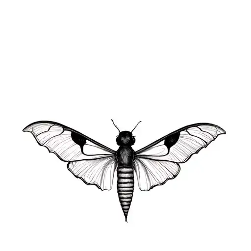 mothra and child silhouette tattoo design idea