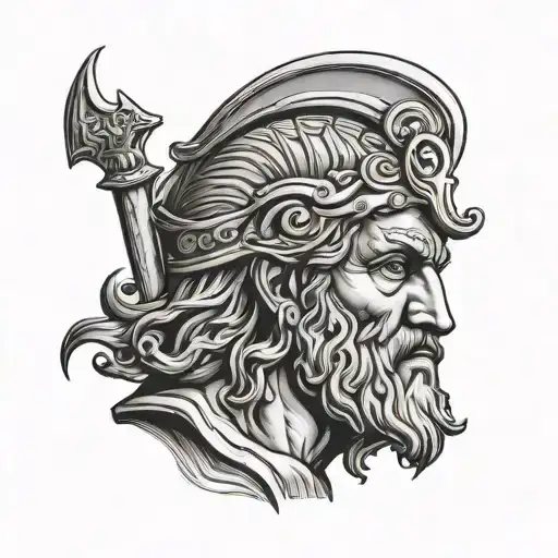 odysseus head tattoo design idea